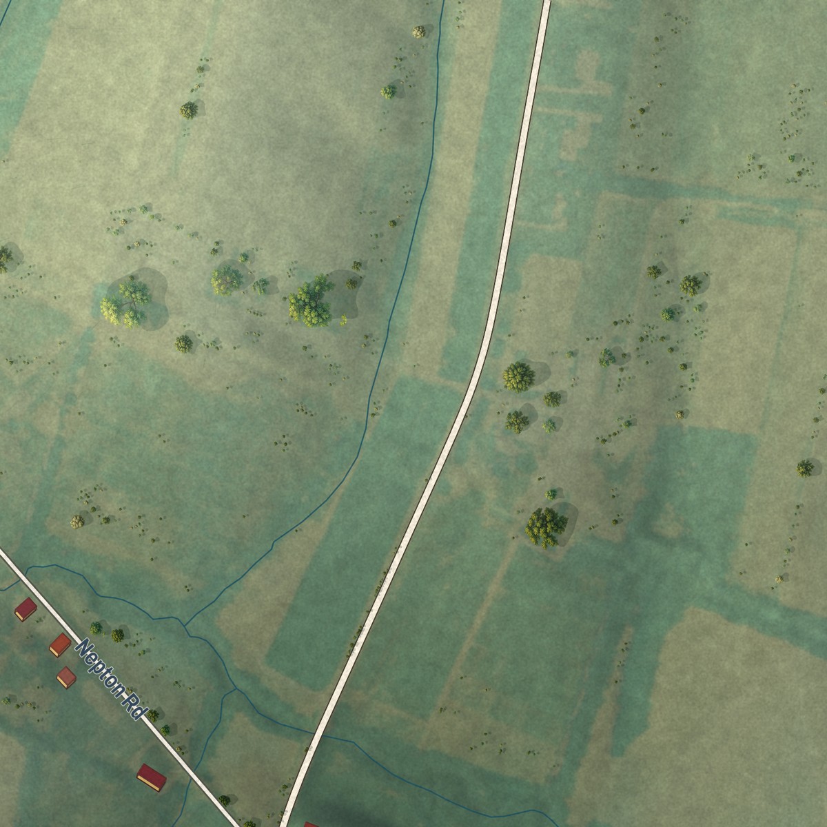 Second close-up of the map of Elizaville, Kentucky print showing more streets and buildings