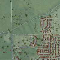 Second close-up of the map of Elk Ridge, Utah print showing more streets and buildings