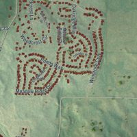 Second close-up of the map of Elko New Market, Minnesota print showing more streets and buildings