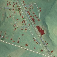 Second close-up of the map of Ellenboro, North Carolina print showing more streets and buildings