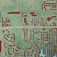 Second close-up of the map of Ellenton, Florida print showing more streets and buildings