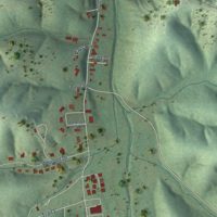 Second close-up of the map of Ellington, Missouri print showing more streets and buildings