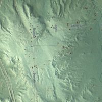 Second close-up of the map of Ellis, Michigan print showing more streets and buildings