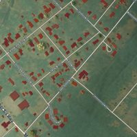 Second close-up of the map of Elloree, South Carolina print showing more streets and buildings
