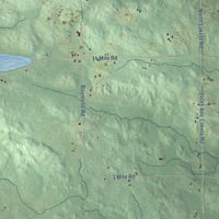 Second close-up of the map of Ellsworth, Lake County, Michigan print showing more streets and buildings