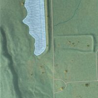 Second close-up of the map of Elm Grove, Oklahoma print showing more streets and buildings
