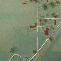 Second close-up of the map of Elmer, Missouri print showing more streets and buildings