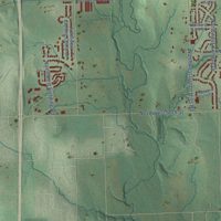 Second close-up of the map of Elmont, Kansas print showing more streets and buildings