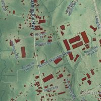 Second close-up of the map of Elmont, Virginia print showing more streets and buildings