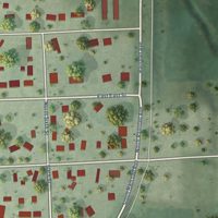 Second close-up of the map of Elmwood, Nebraska print showing more streets and buildings