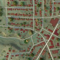 Second close-up of the map of Elmwood, New York print showing more streets and buildings