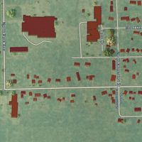 Second close-up of the map of Elsie, Michigan print showing more streets and buildings