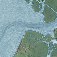 Second close-up of the map of Elsinboro, New Jersey print showing more streets and buildings