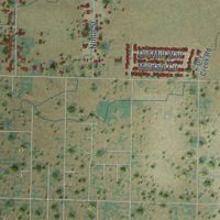 Second close-up of the map of Elverta, California print showing more streets and buildings