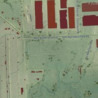 Second close-up of the map of Elwood, Illinois print showing more streets and buildings