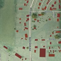 Second close-up of the map of Elwood, Nebraska print showing more streets and buildings