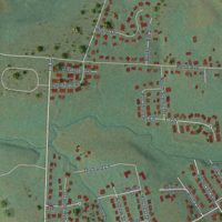 Second close-up of the map of Elysburg, Pennsylvania print showing more streets and buildings