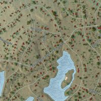 Second close-up of the map of Emerald Lakes, Pennsylvania print showing more streets and buildings