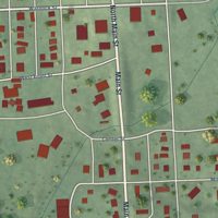 Second close-up of the map of Emerson, Nebraska print showing more streets and buildings