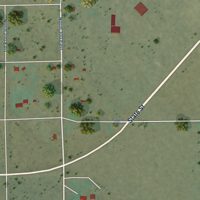 Second close-up of the map of Emery, Utah print showing more streets and buildings
