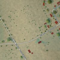 Second close-up of the map of Emhouse, Texas print showing more streets and buildings