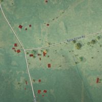 Second close-up of the map of Emmet, Arkansas print showing more streets and buildings
