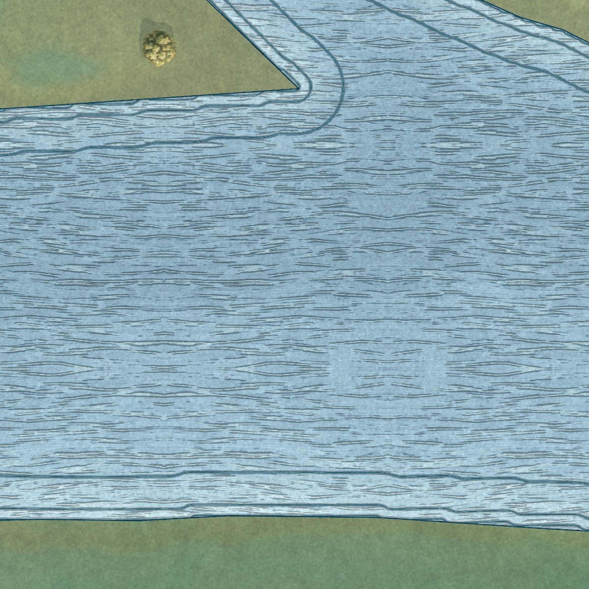 Second close-up of the map of Emmonak, Alaska print showing more streets and buildings