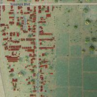Second close-up of the map of Empire, California print showing more streets and buildings