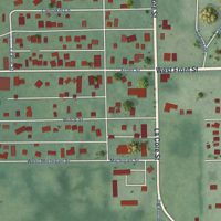 Second close-up of the map of Empire, Michigan print showing more streets and buildings