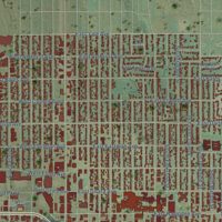 Second close-up of the map of Englewood, Colorado print showing more streets and buildings