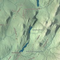 Close-up of the map of Enosburgh, Vermont print showing terrain and local geography