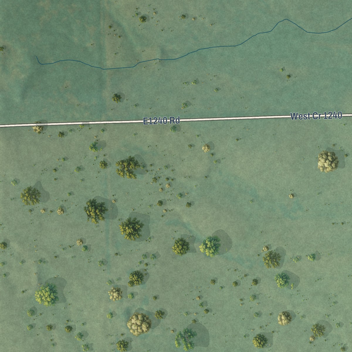Second close-up of the map of Enterprise, Oklahoma print showing more streets and buildings