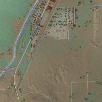 Second close-up of the map of Ephrata, Washington print showing more streets and buildings