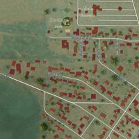 Second close-up of the map of Erie, Illinois print showing more streets and buildings
