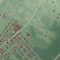 Second close-up of the map of Erma, New Jersey print showing more streets and buildings