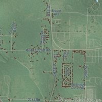 Second close-up of the map of Escanaba, Delta County, Michigan print showing more streets and buildings