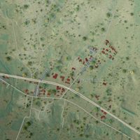 Second close-up of the map of Escobares, Texas print showing more streets and buildings