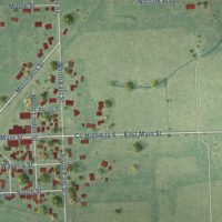 Second close-up of the map of Essex, Illinois print showing more streets and buildings