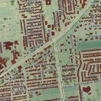 Second close-up of the map of Estelle, Louisiana print showing more streets and buildings