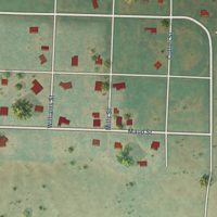 Second close-up of the map of Estelline, Texas print showing more streets and buildings