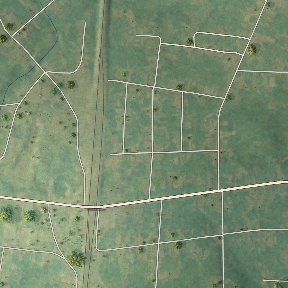 Second close-up of the map of Eureka Mill, South Carolina print showing more streets and buildings