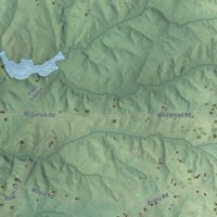 Second close-up of the map of Eureka, Virginia print showing more streets and buildings