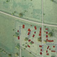 Second close-up of the map of Eustis, Nebraska print showing more streets and buildings