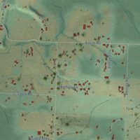 Second close-up of the map of Evaline, Washington print showing more streets and buildings