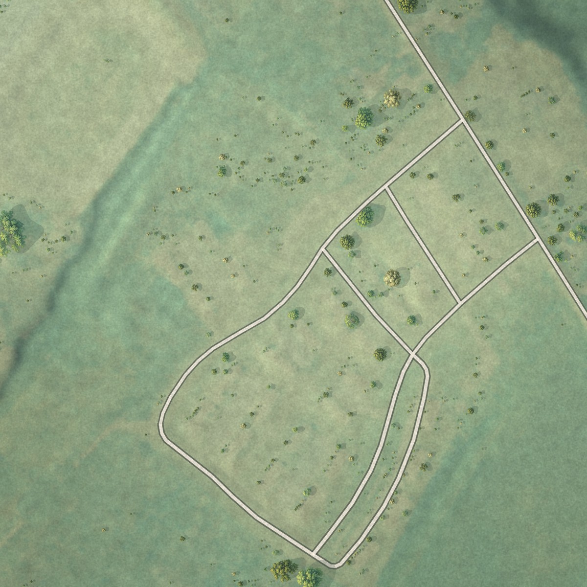 Second close-up of the map of Evans Mills, New York print showing more streets and buildings