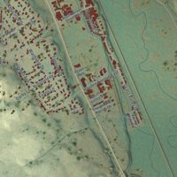 Second close-up of the map of Evanston, Wyoming print showing more streets and buildings