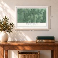 Evening Shade, Oklahoma map, 12 x 18 inch print in a white frame in an entryway
