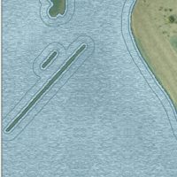 Second close-up of the map of Everglades, Florida print showing more streets and buildings