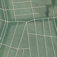 Second close-up of the map of Evergreen, Maryland print showing more streets and buildings
