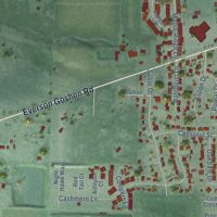 Second close-up of the map of Everson, Washington print showing more streets and buildings